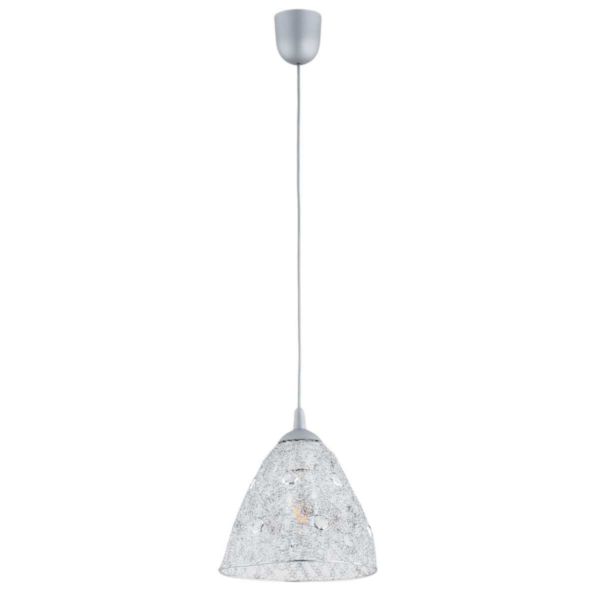 Lampa wisząca chromowana SONI 1xE27x15W wym: 90x24x24 cm Alfa