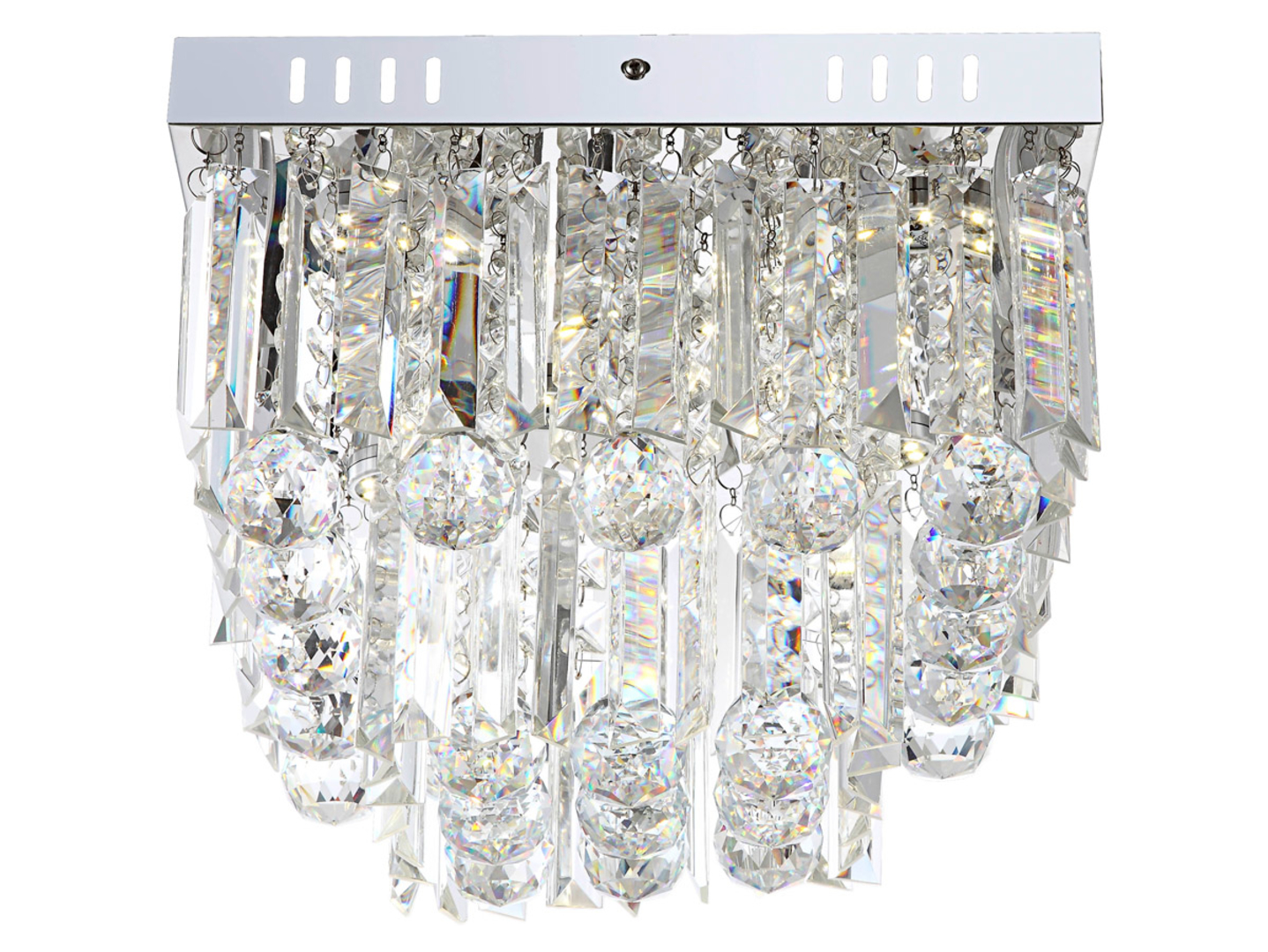 Plafon Cleo LED 6-punktowy metalowy srebrny