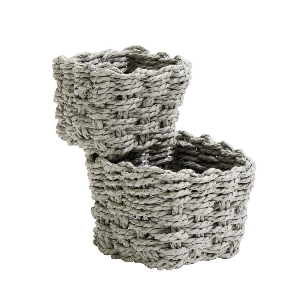 Panière de rangement tressée x2 tailles (3 modèles)