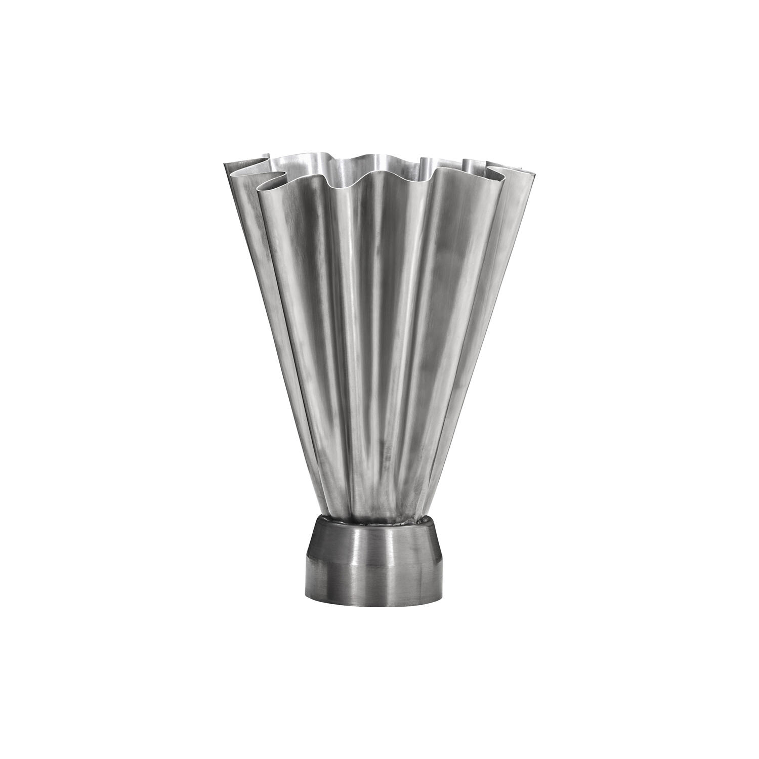HDFlood Vase, børstet sølvfinish