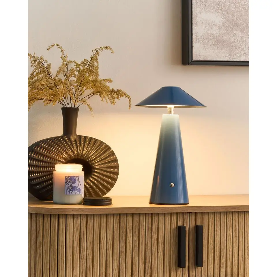 APAYAO - Tafellamp - Blauw - IJzer