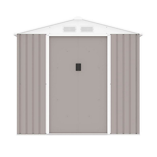 Abri de jardin en acier 2,71 m2 - Kit dancrage inclus - Taupe