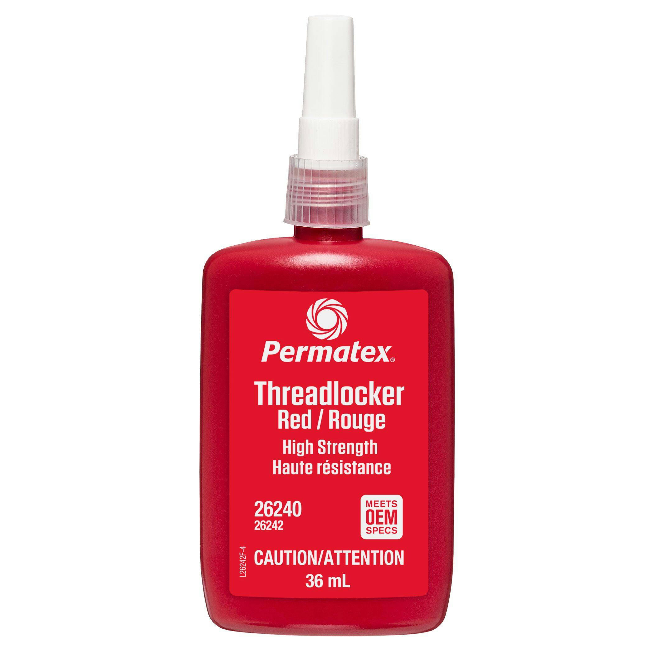 Permatex® 26242 High-Strength 262 Threadlocker, Red, 36-mL