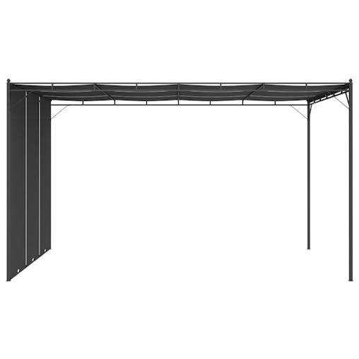NNEVL Garden Gazebo with Side Curtain 4x3x2.25 m Anthracite