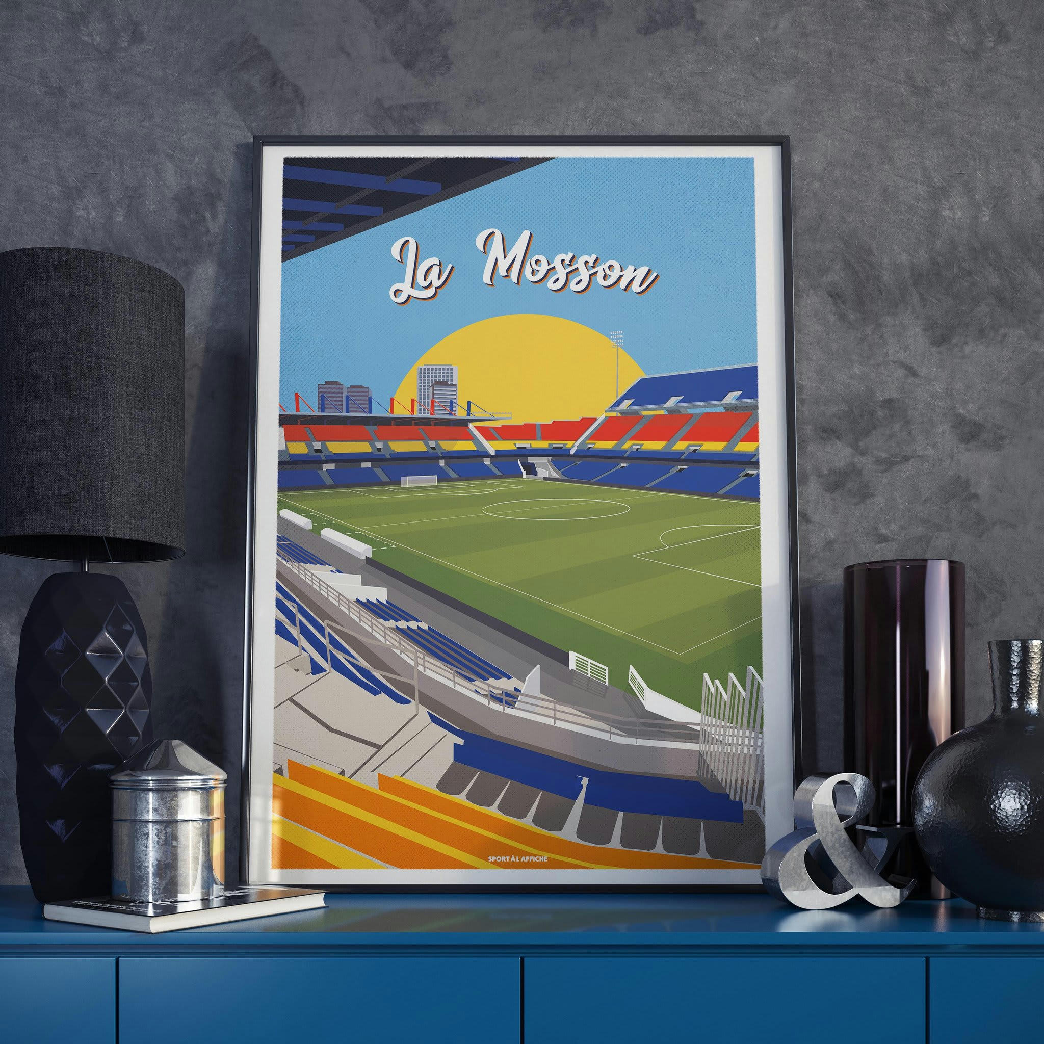 MONTPELLIER - Affiche Football - Stade de la Mosson 30 x 40 cm