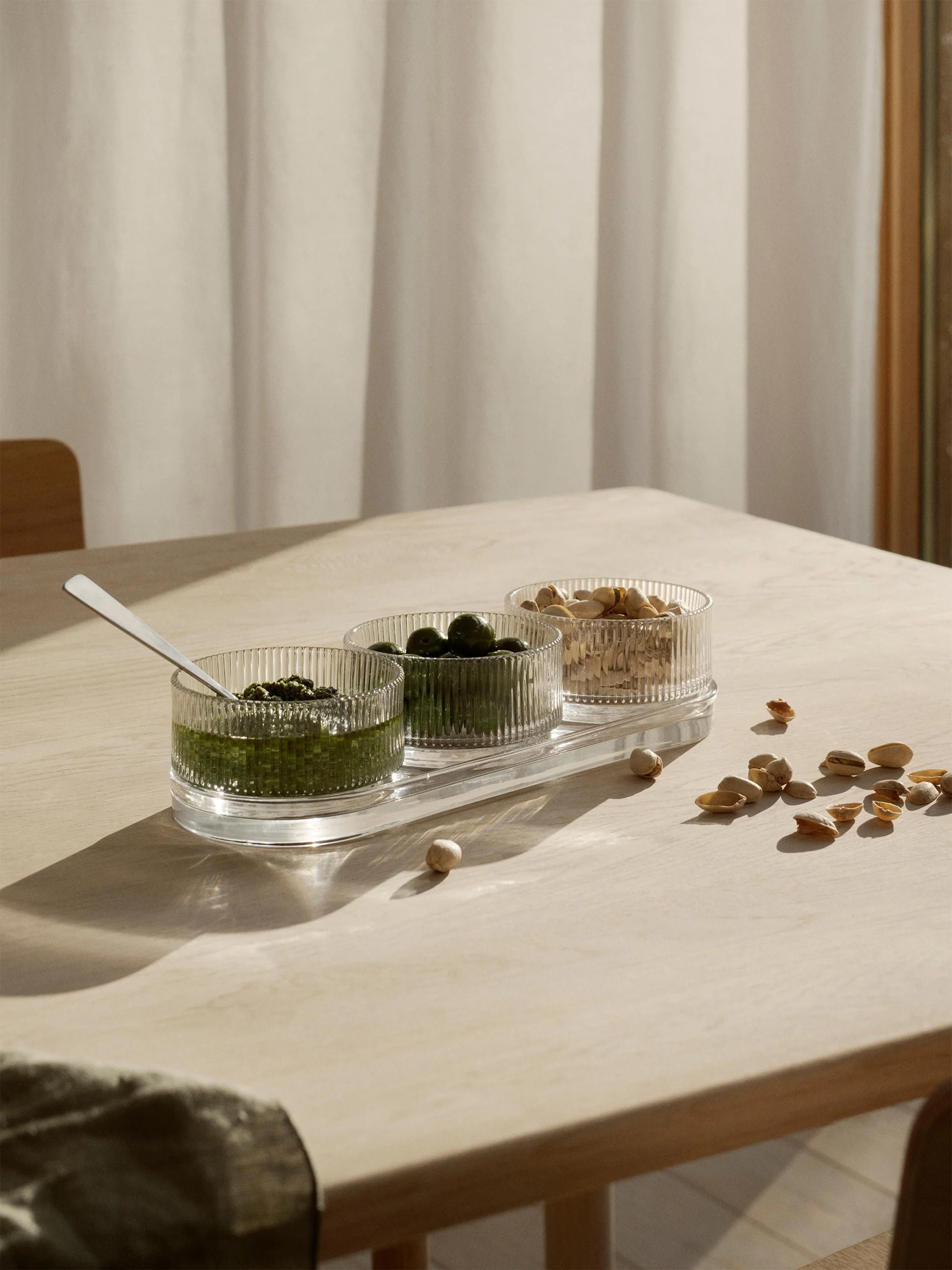 Dipschälchen Pilastro mit Serviertablett