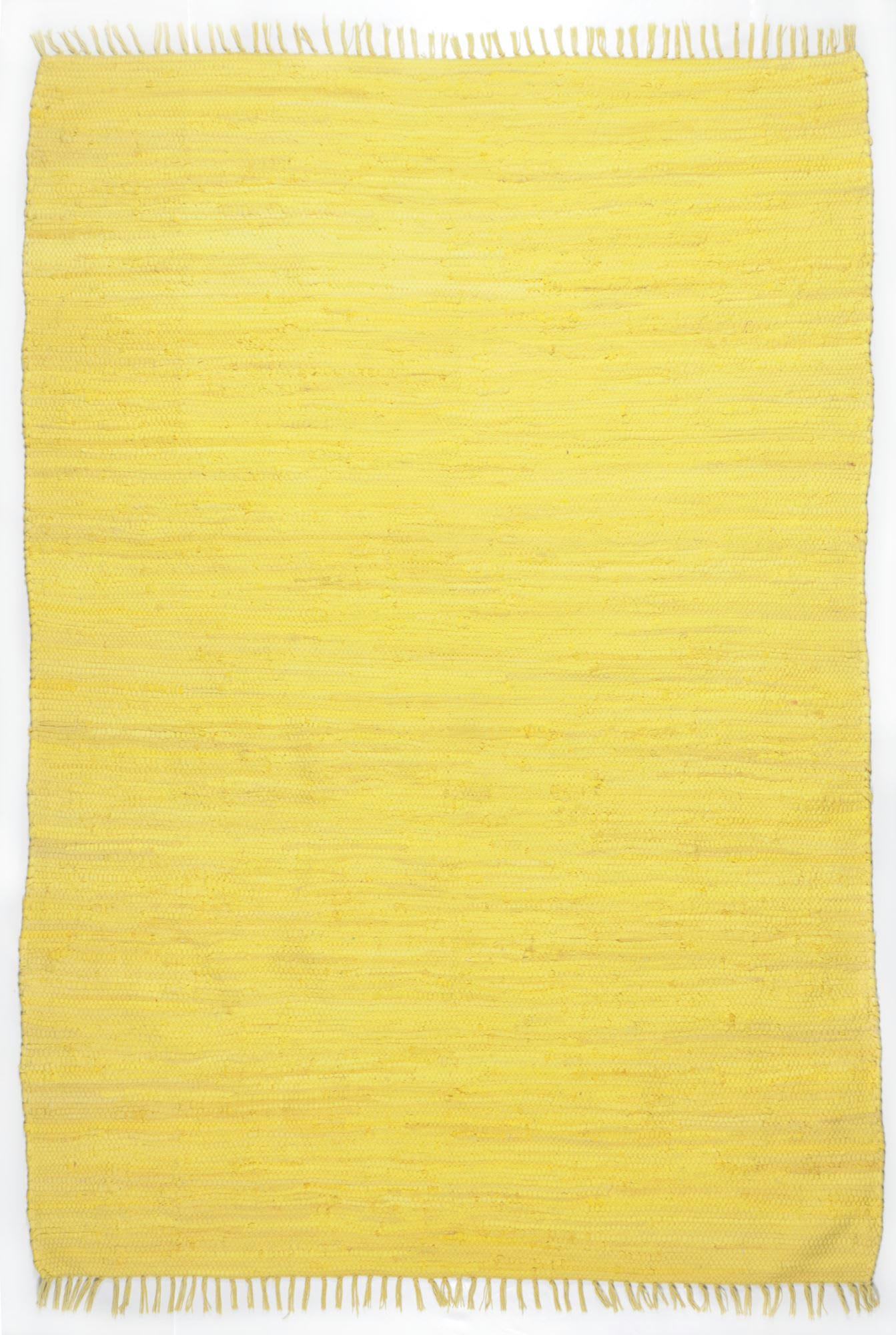 HAPPY COTTON - Tapis réversible en coton - tissé à la main - Jaune 40x60