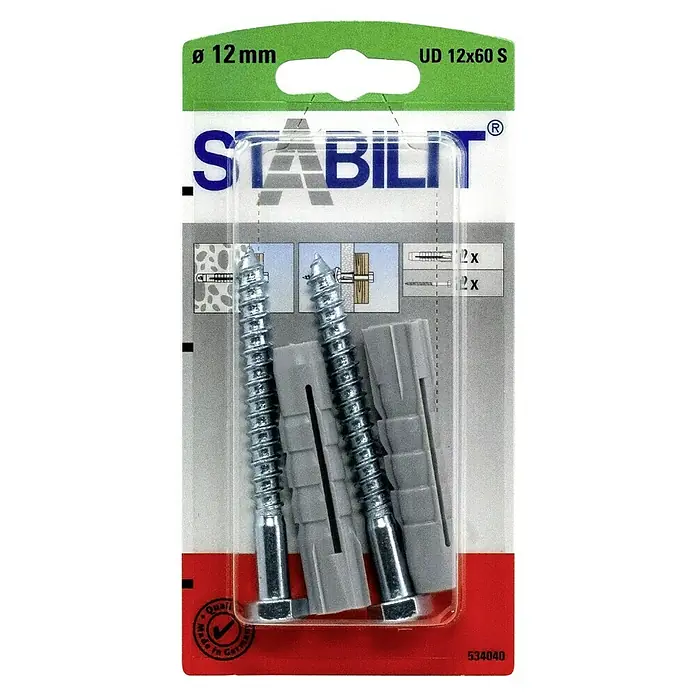 UNIVERSALPLUGG STABILIT 12X60MM 2STK