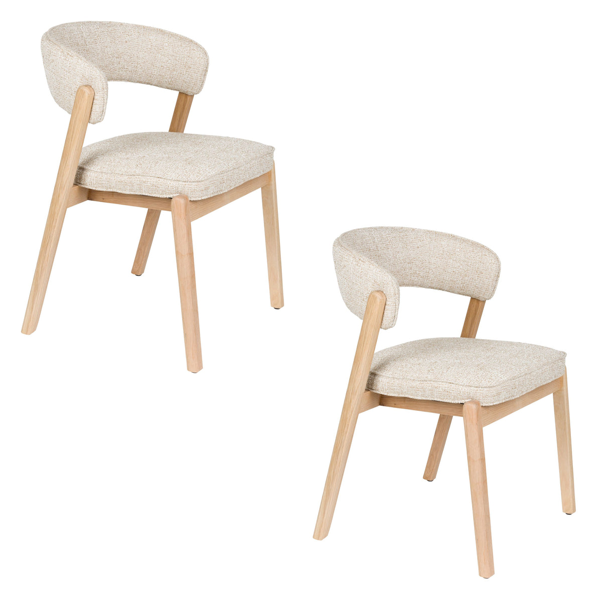 Zuiver Bright Eetkamerstoelen Beige - Set van 2