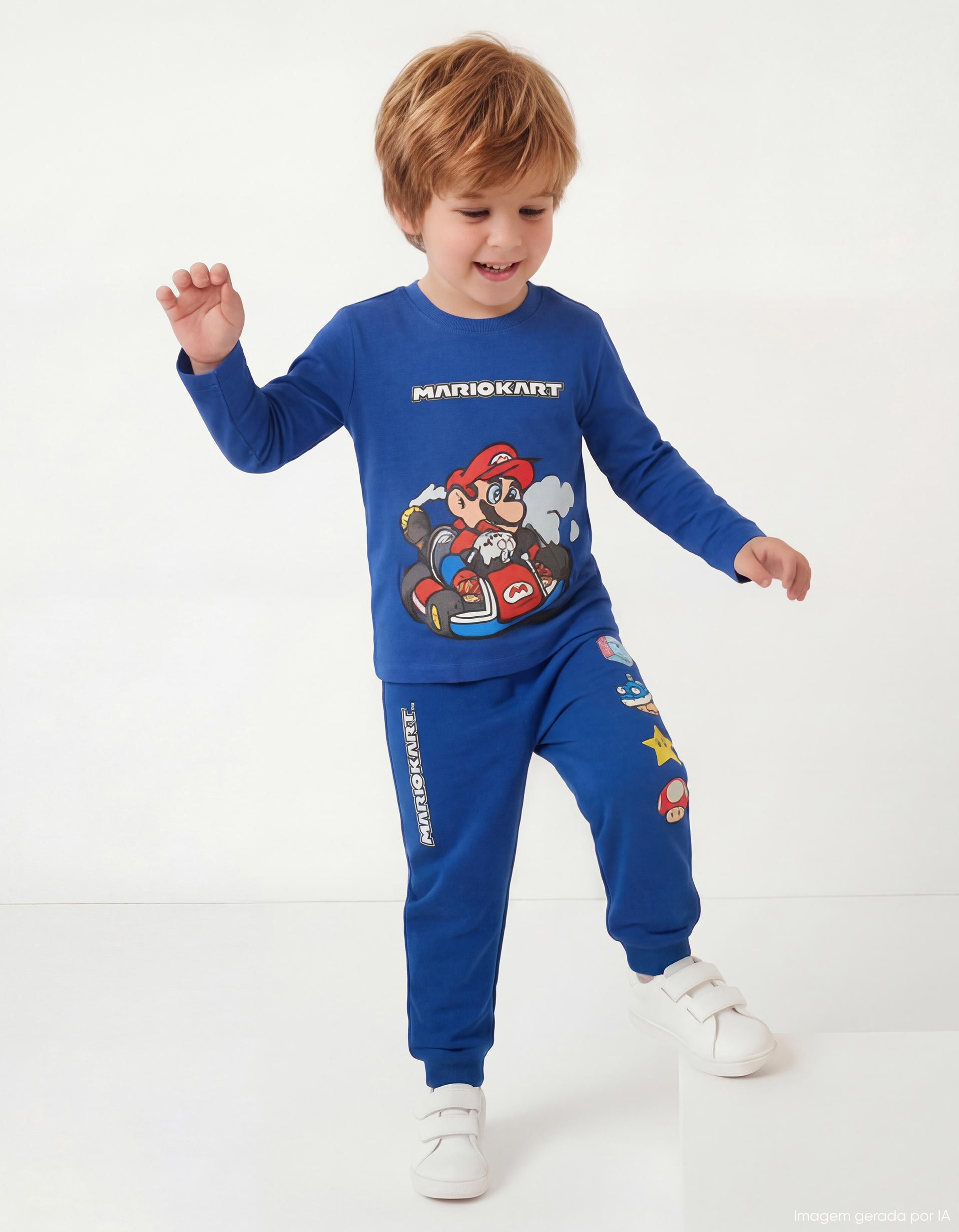 Calças de Felpa 'Super Mario', Menino, Azul