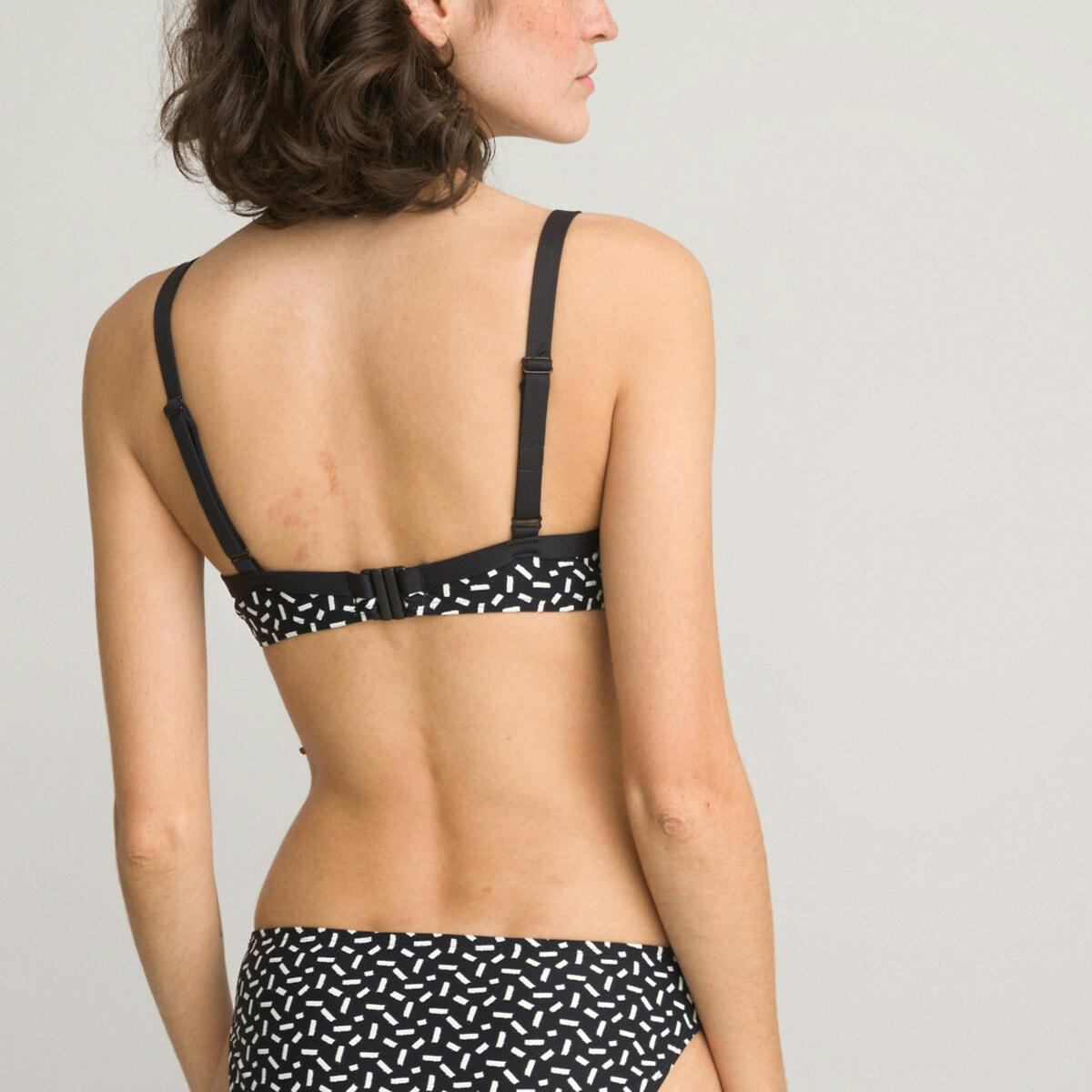 Haut de maillot de bain emboîtant, motif graphique