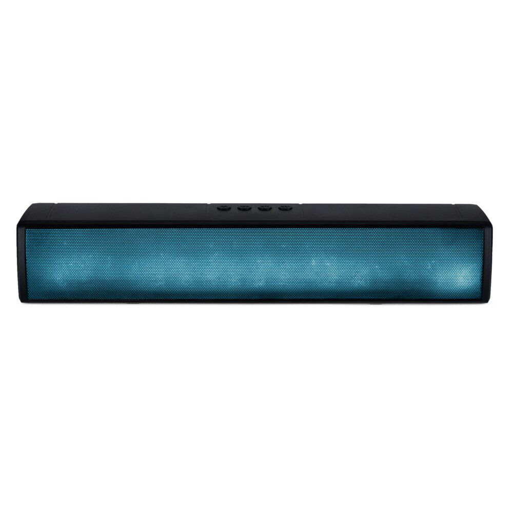 Barre de son lumineuse effet flamme plastique noir L40cm 10W