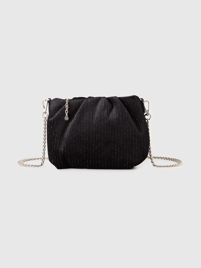 Mini velvet bag with lurex