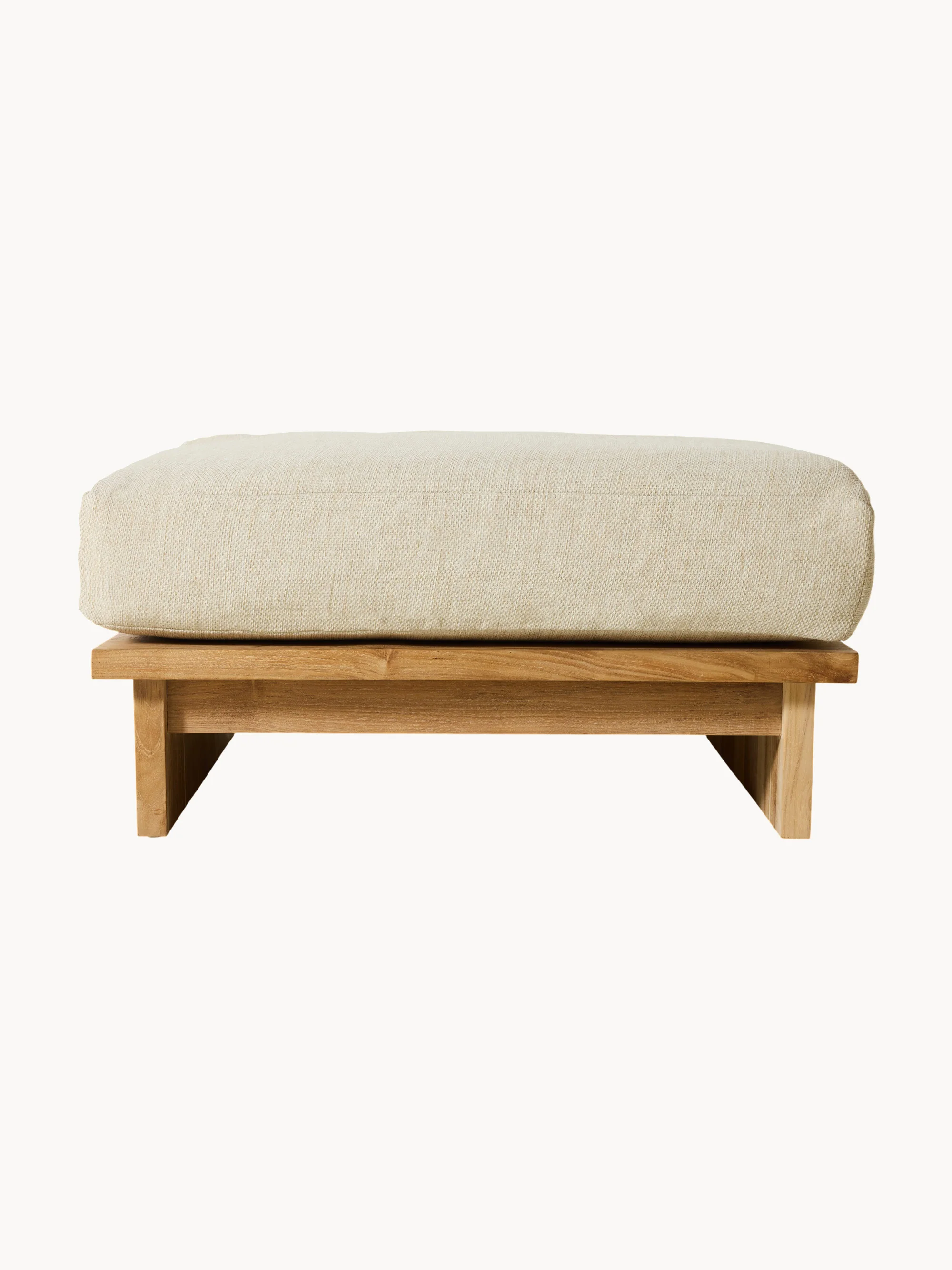 Garten-Hocker Natural aus Teakholz