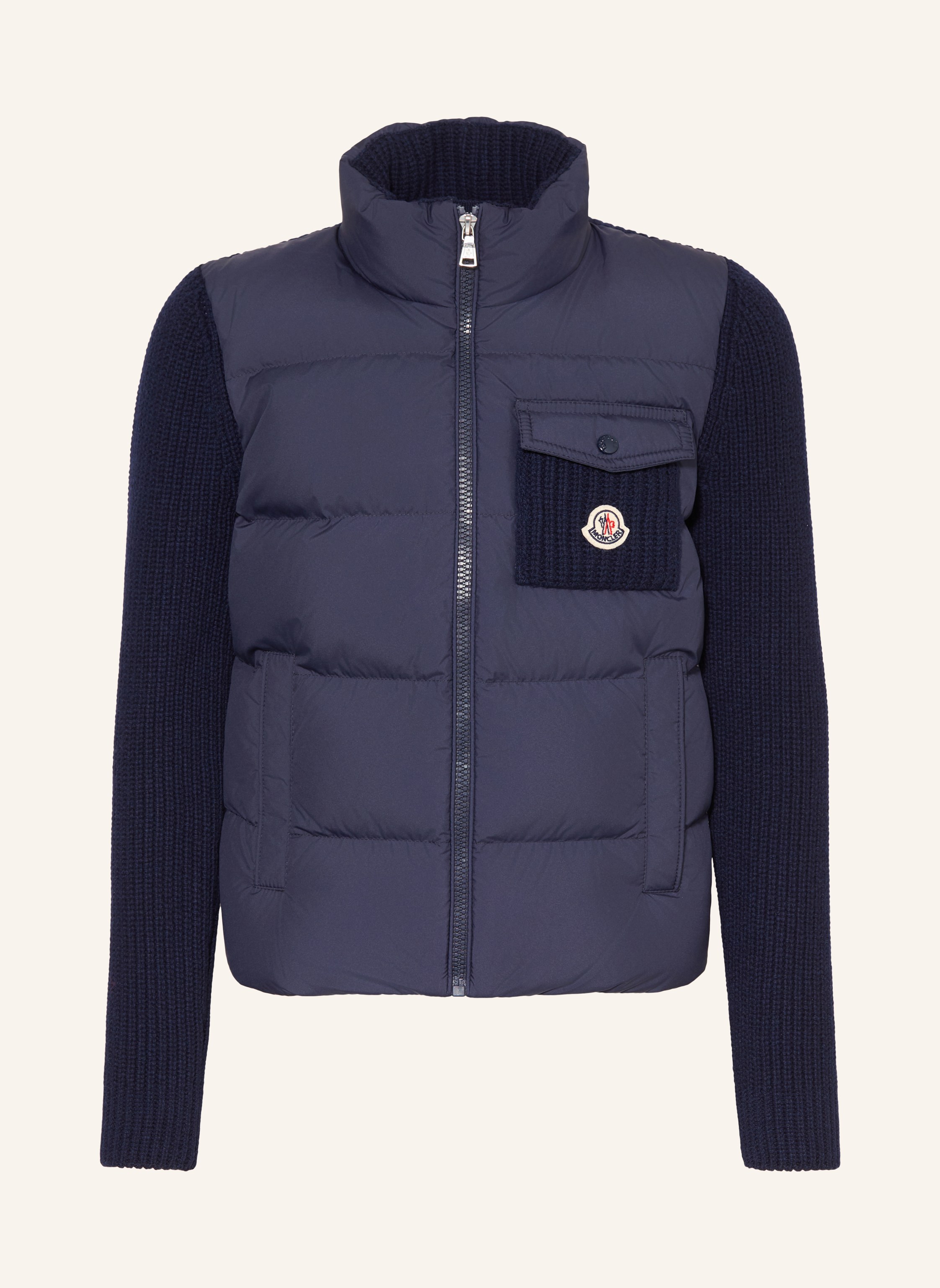 MONCLER enfant Daunenjacke im Materialmix