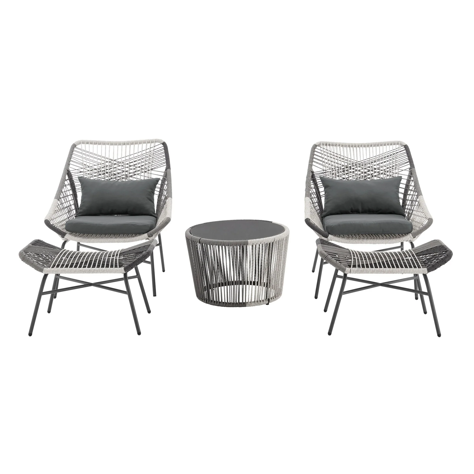 Manhattan Comfort Ashland Modern 3-Piece Patio Conversation Set