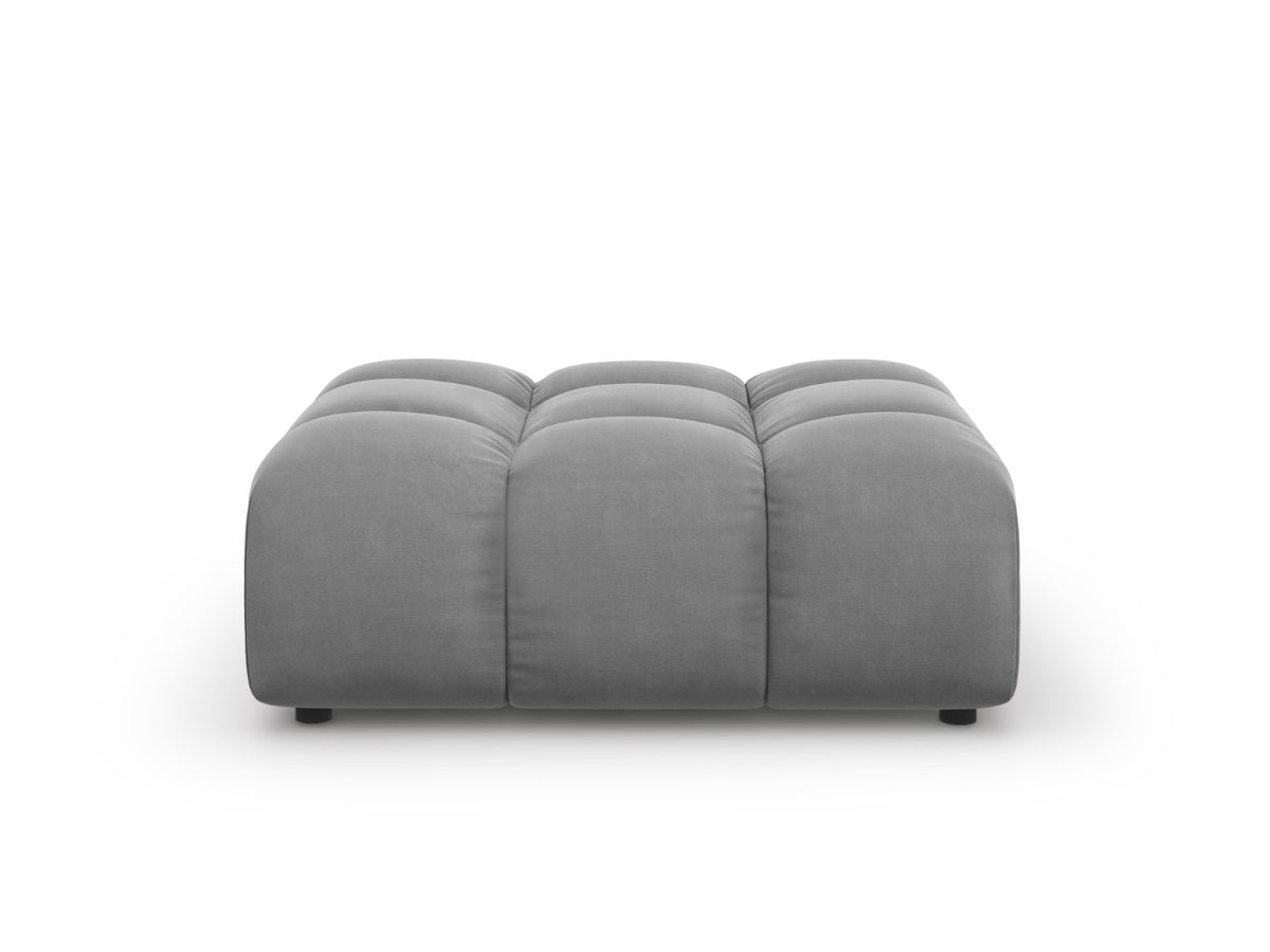 Cosmopolitan Design Poef Sky flueel, lichtgrijs - 80x102x43cm