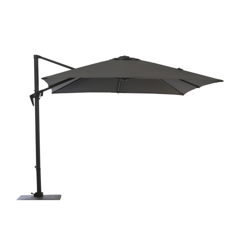 Parasol déporté inclinable Roma gris 300 x 300 cm