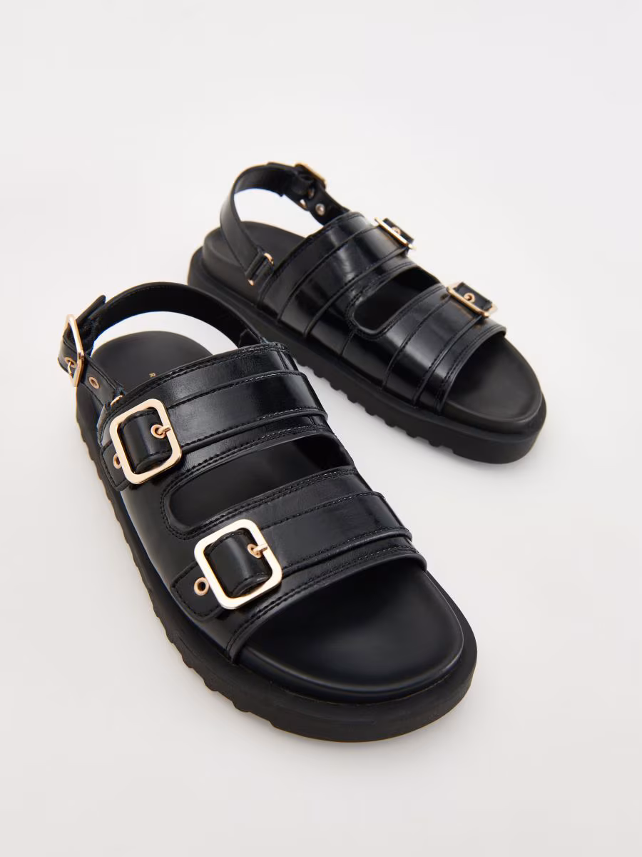 Leather Sandals With Buckles