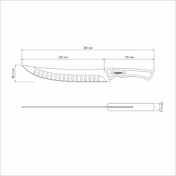 Messer »CHURRASCO BLACK«, für Fleisch, 38 cm