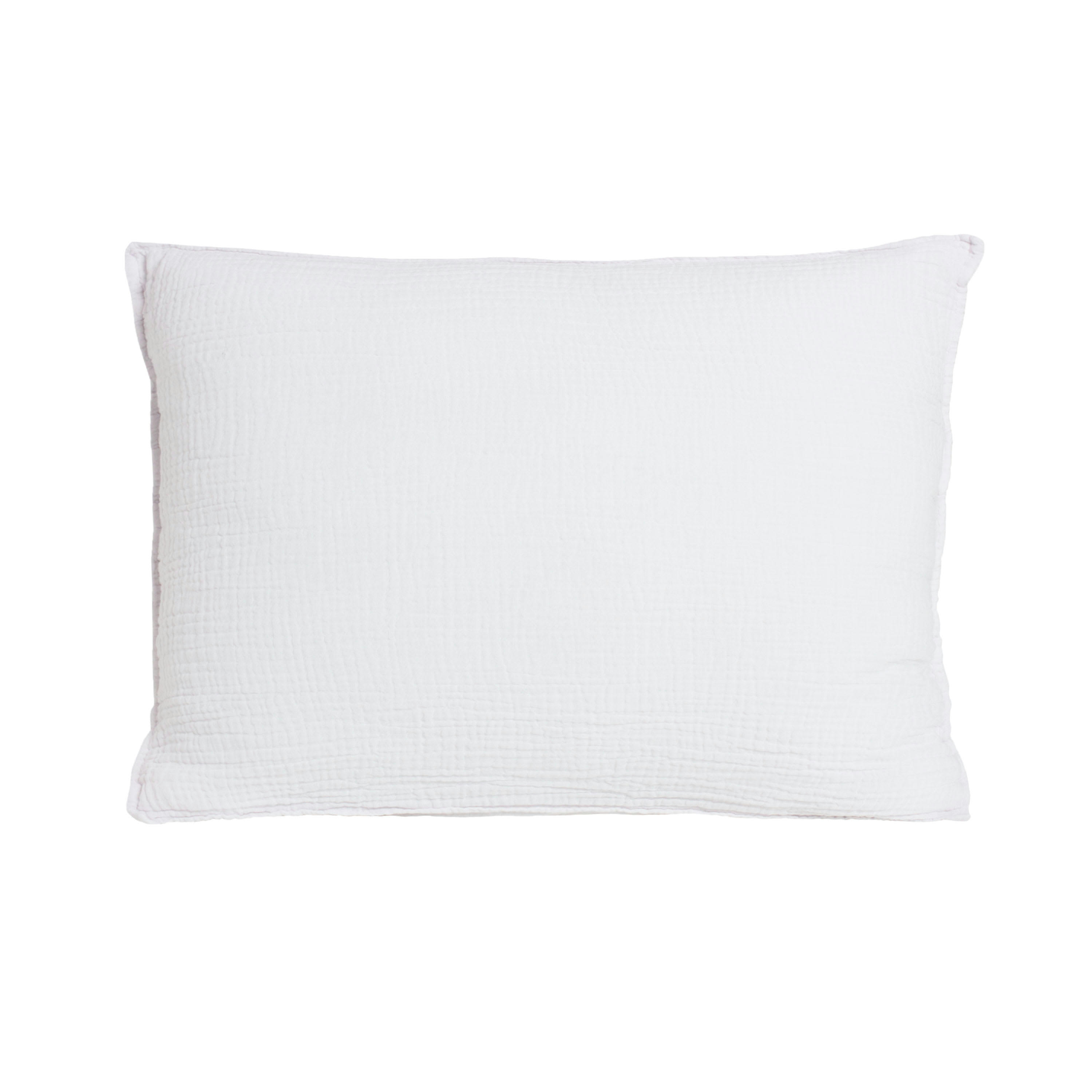 SIMPLEMENT GAUFRÉ - Taie d'oreiller en gaze de coton 50x70cm Blanc Craie