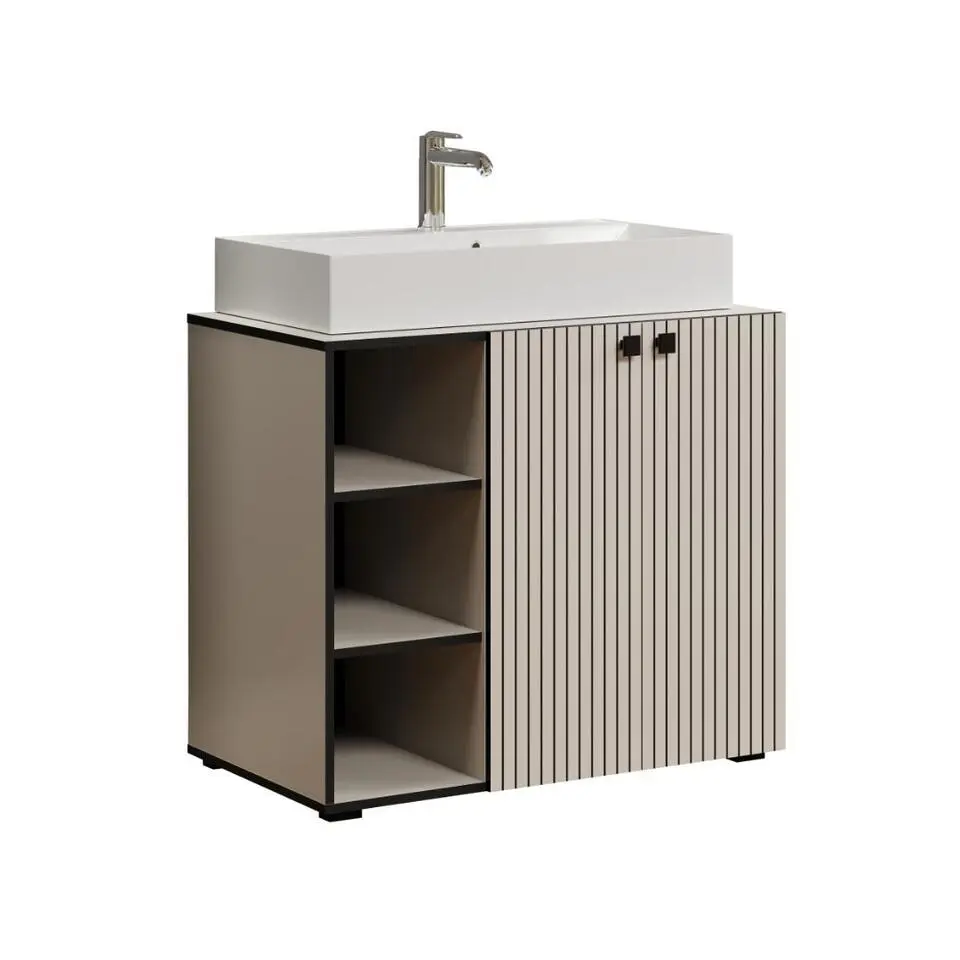 Hioshop PureBliss waskast met wastafel kashmir