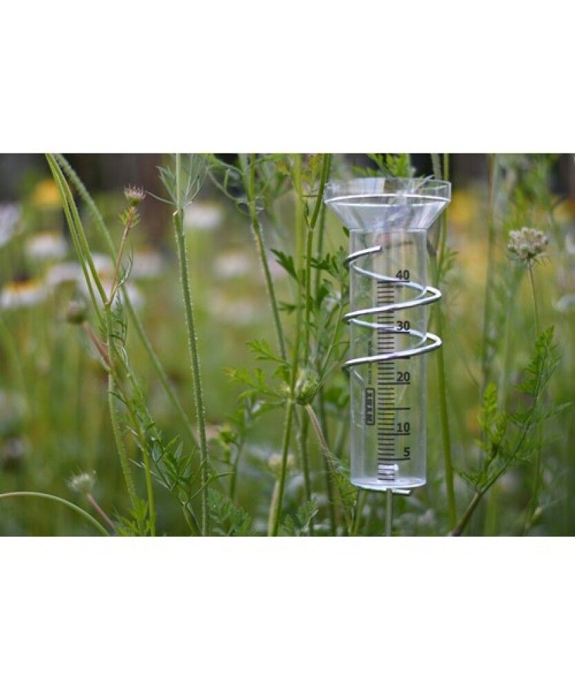 REGNMÅLER NYBY SPIRAL ZINK TRANSPARENT GLASS