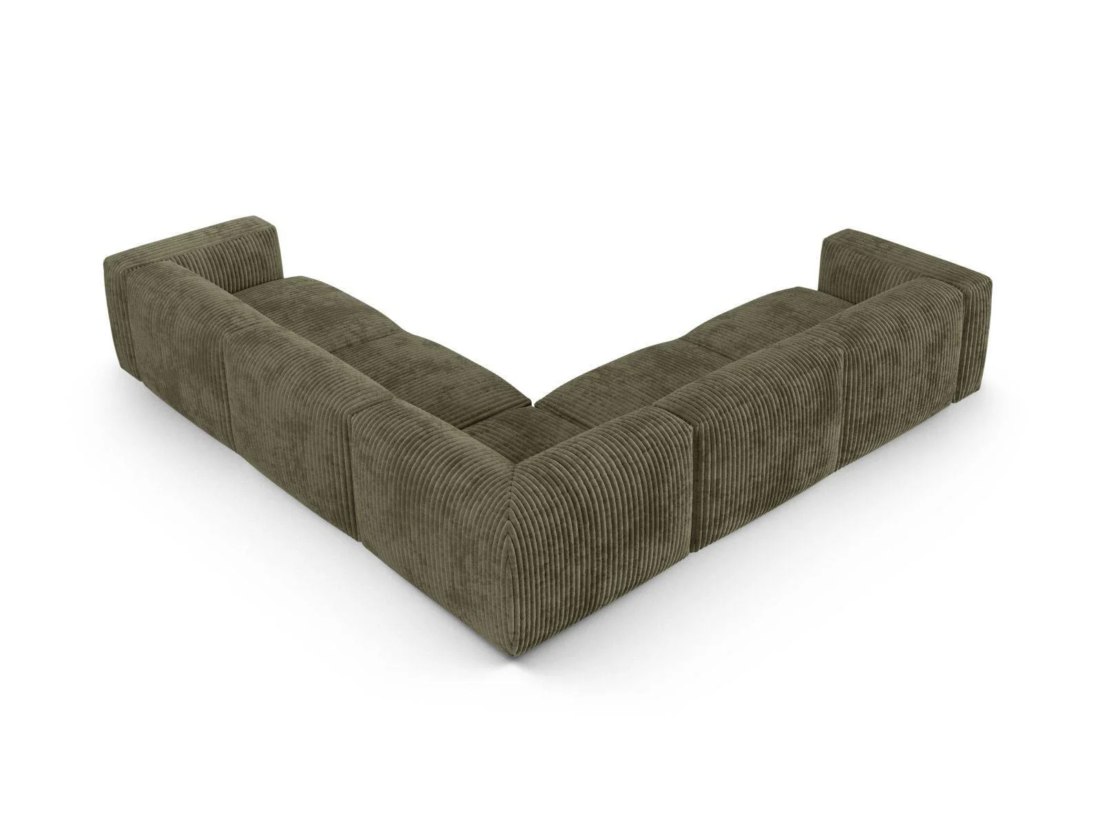 Modulaire hoekbank Martina ribstof