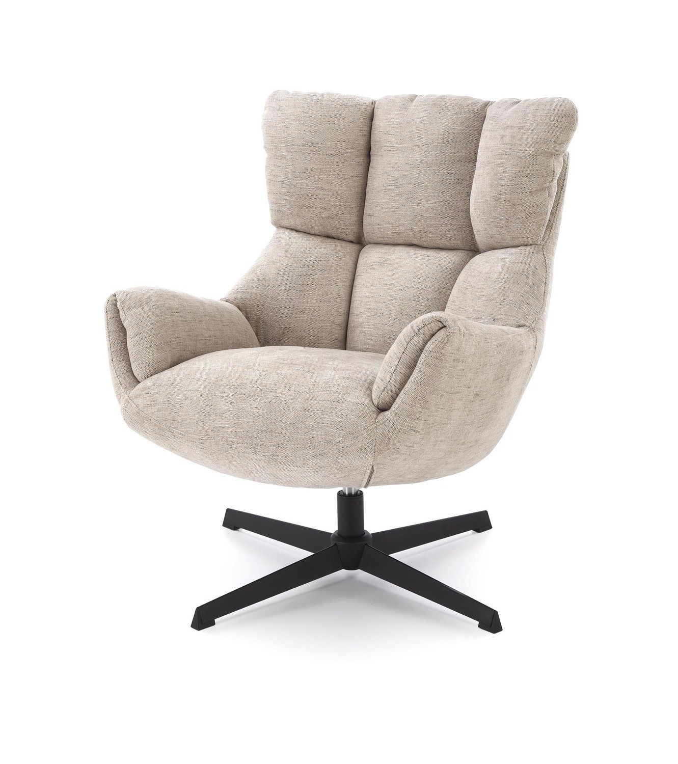 Fotel obrotowy tapicerowany COZY, beżowy