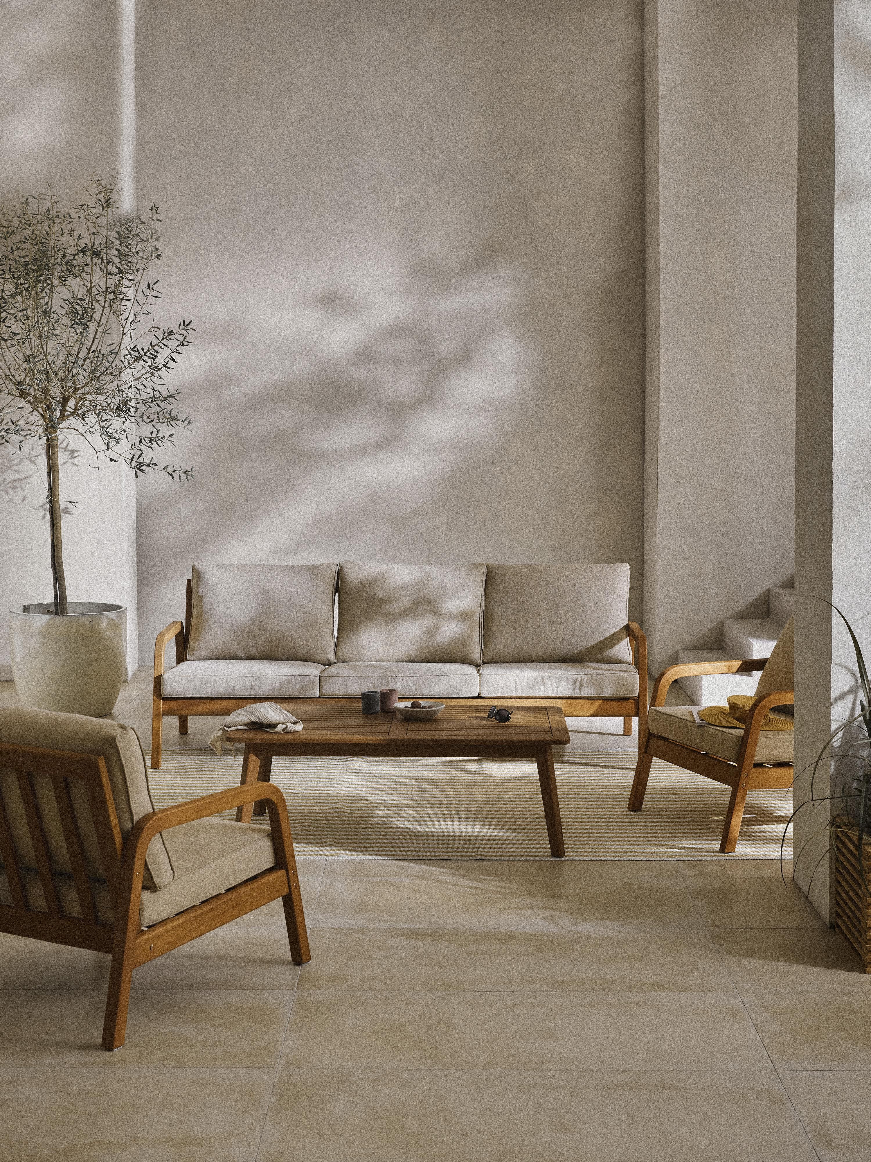 Garten-Lounge-Set Bergen aus Eukalyptusholz, 4er-Set
