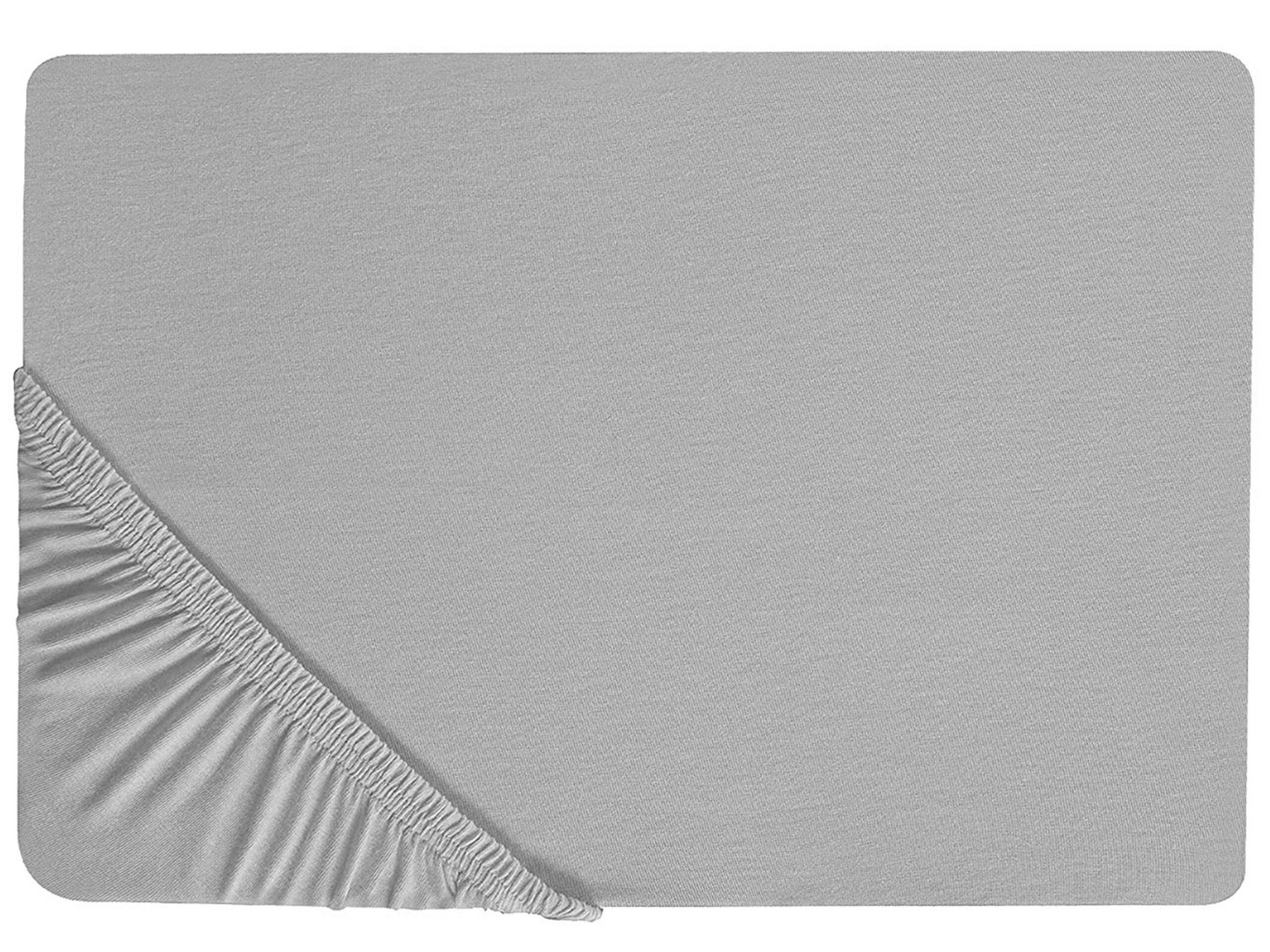 Bawełniane prześcieradło z gumką 90x200 cm szare