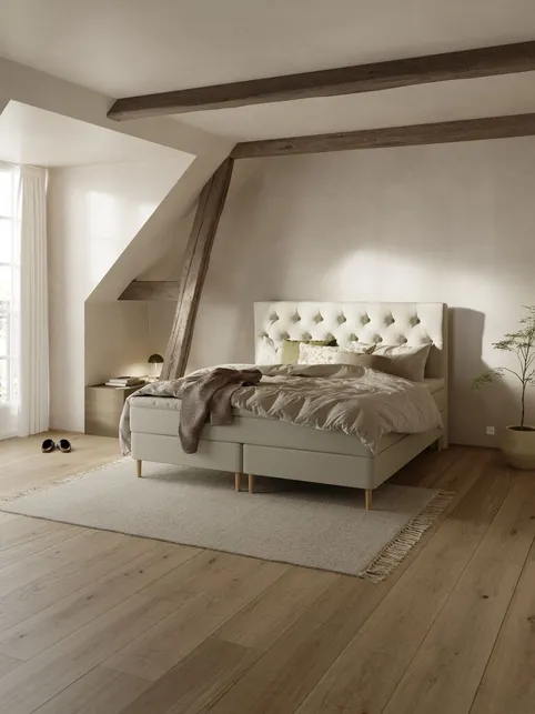 Kontinentalseng 180x200cm NEVLA + KOLA sand-91 Medium/Fast