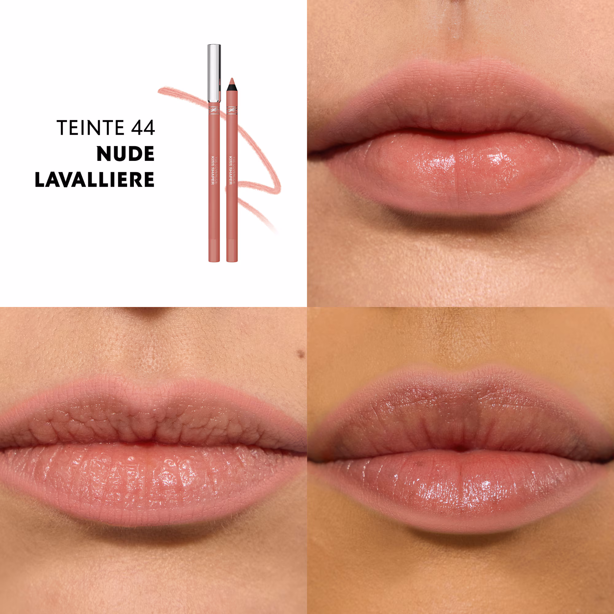 YSL LOVENUDE KISS SHAPERCrayon à lèvres sculptant fini mat longue tenue