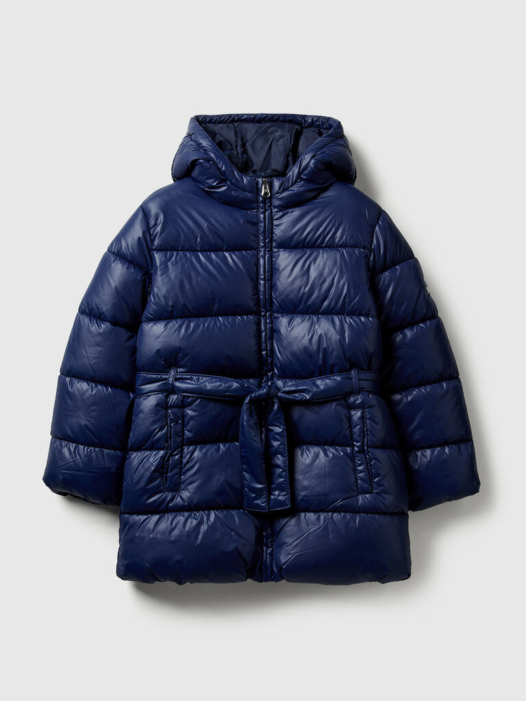 Long jacket with belt