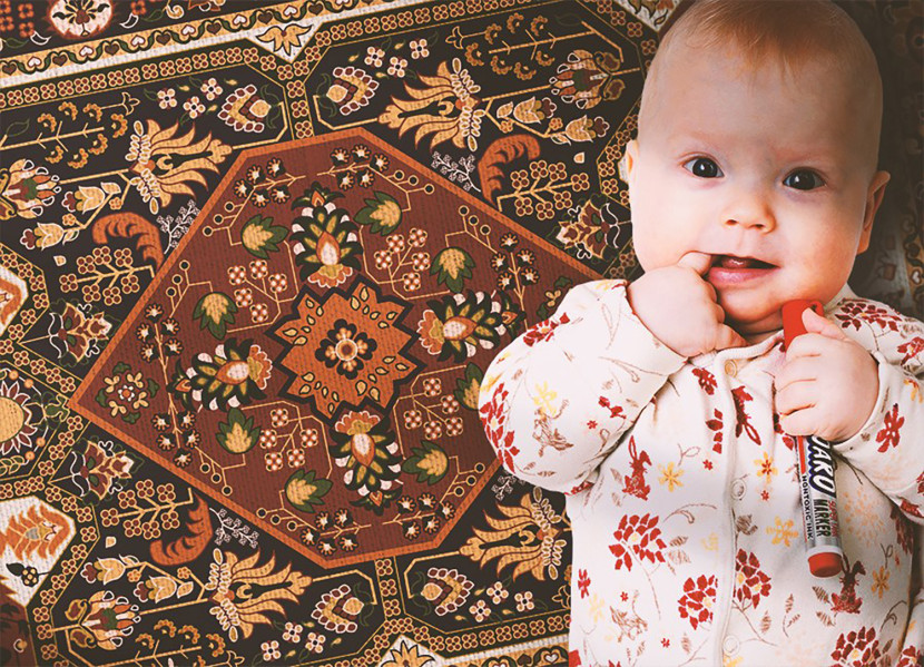 Modny dywan winylowy do domu Bogate wzory 60 x 90 cm