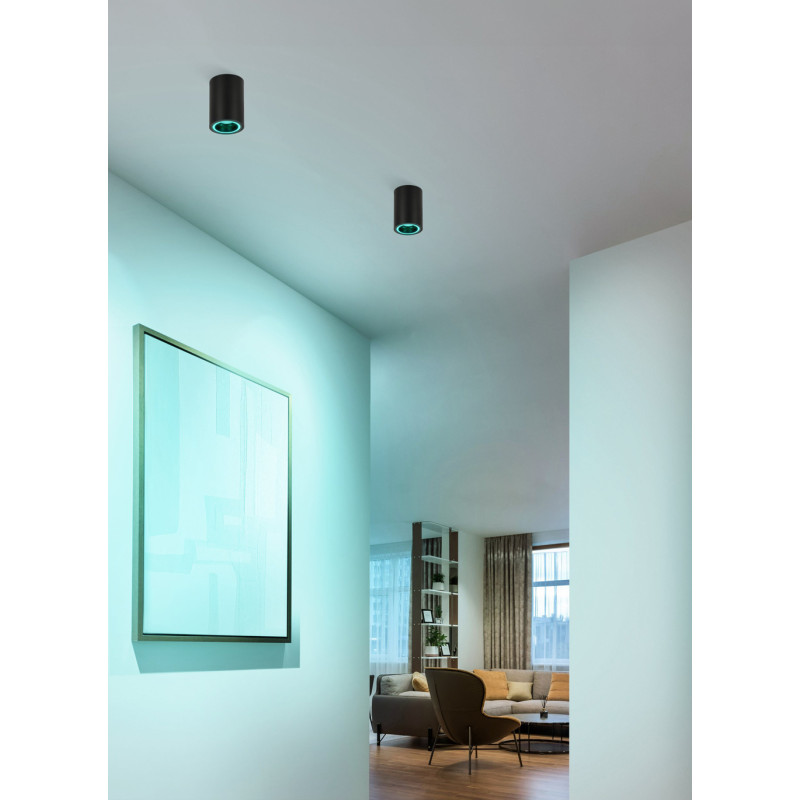 Spot LED Carosso-Z noir connecté GU10 RGB 4,9 W EGLO