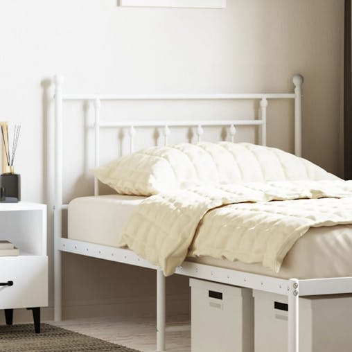 NNEVL Metal Headboard White 107 cm