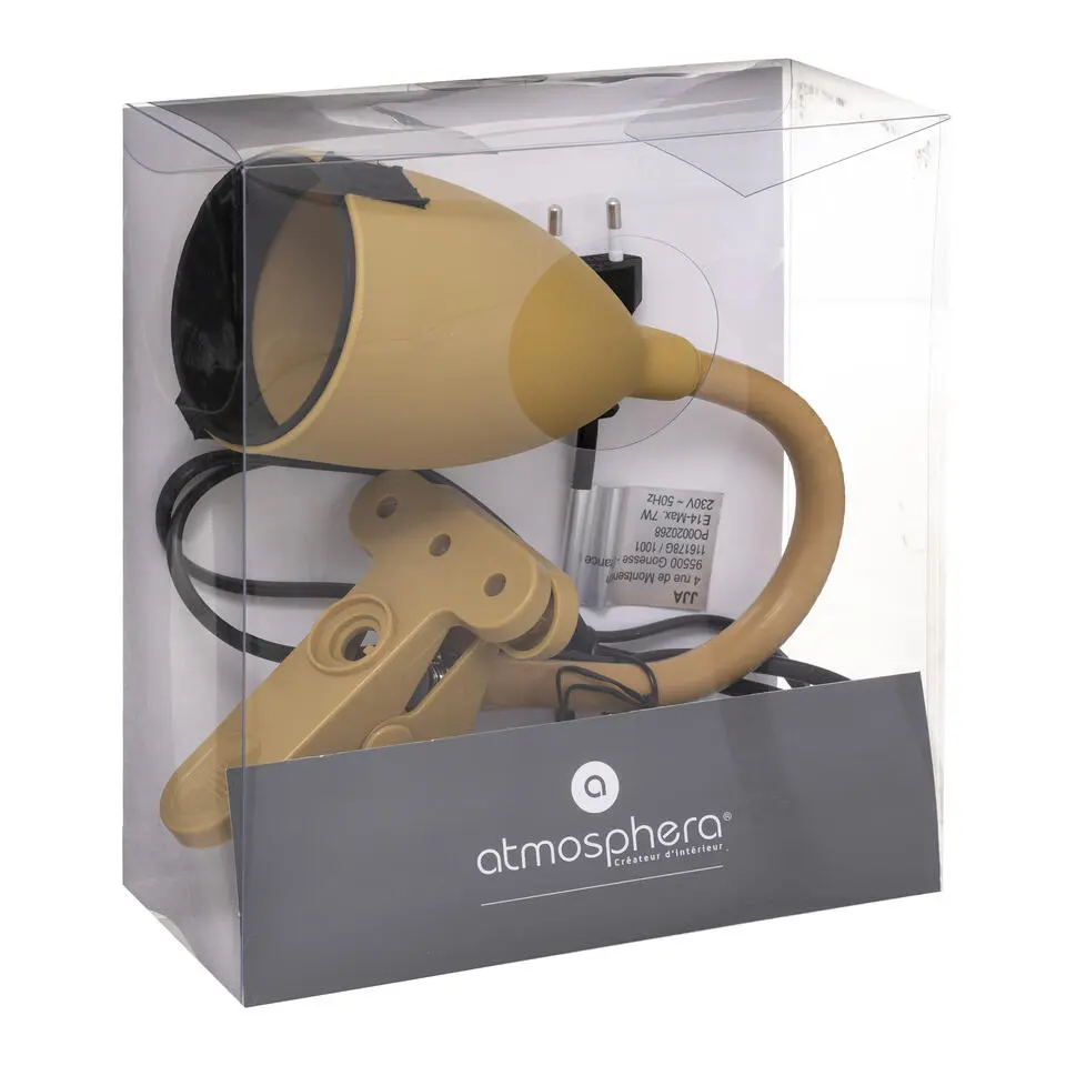Atmosphera Klem bureaulampje - Design Light - okergeel - H43 cm