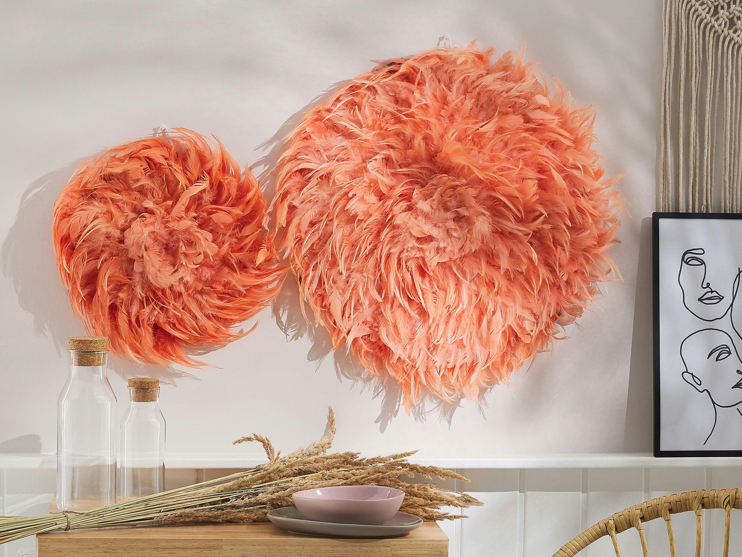 JUJU - Décoration murale couleur corail Ø60