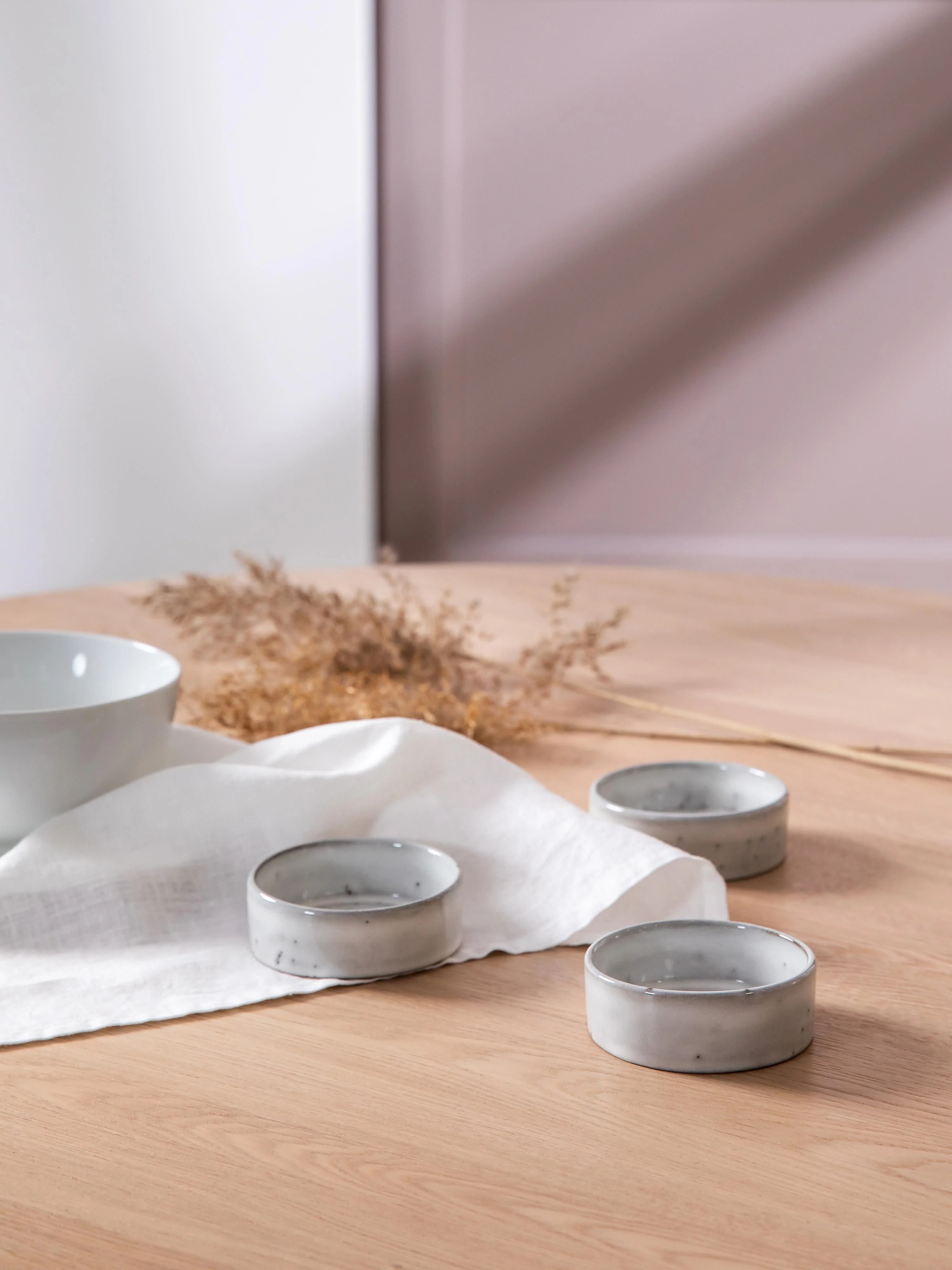 Handgemachte Dipschälchen Nordic Sand, 4er-Set