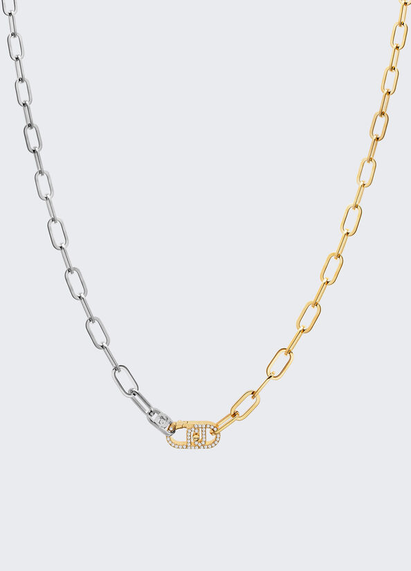 Collana bicolor con logo