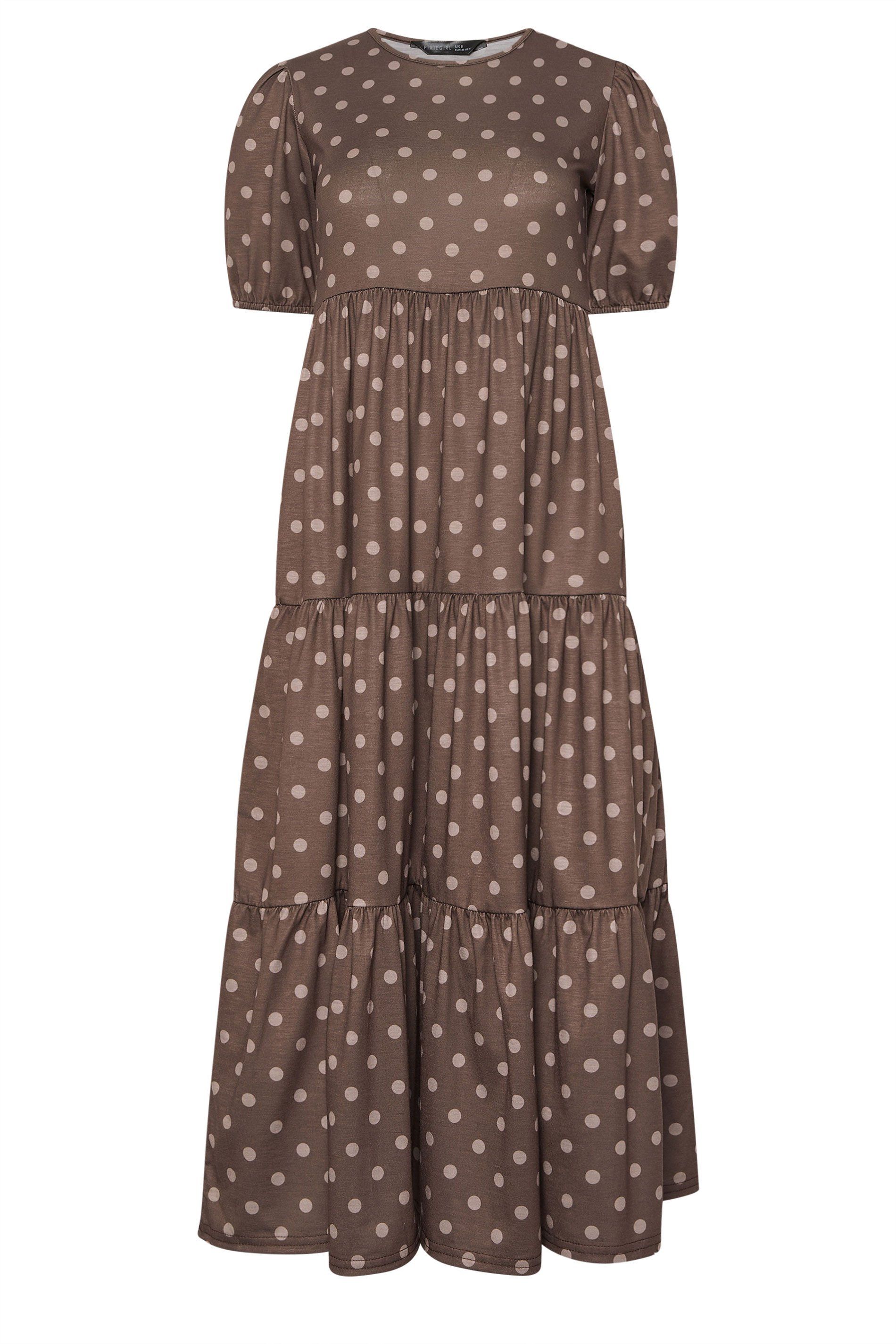 PixieGirl Petite Spot Tiered Dress