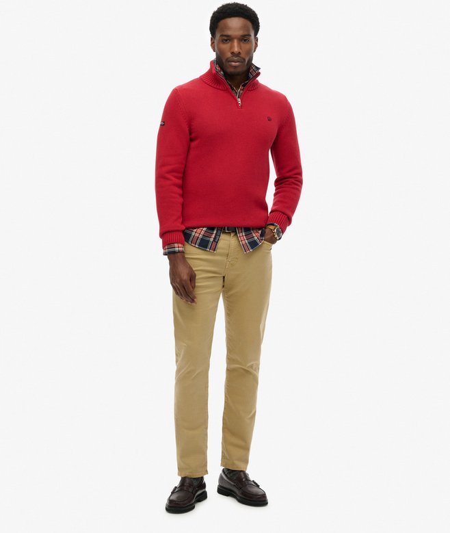 Cotton Half Zip Knit Jumper