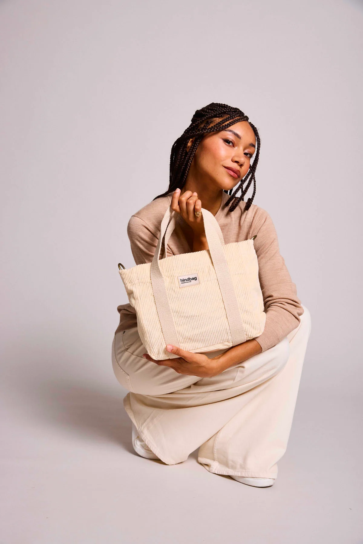 Sac à main Louise Velours Beige
