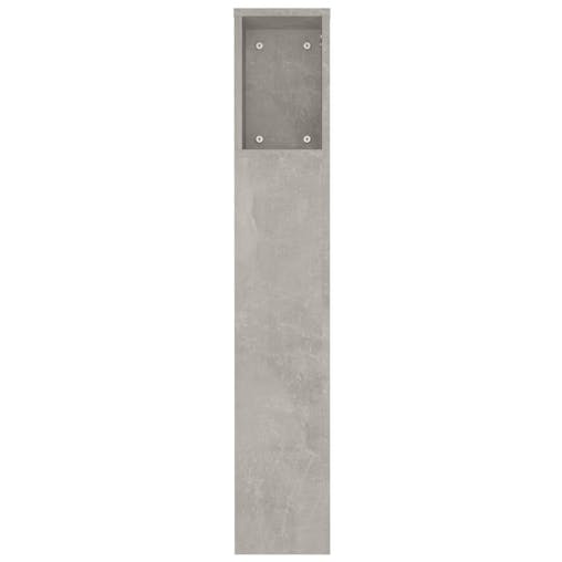 NNEVL Headboard Cabinet Concrete Grey 180x18.5x104.5 cm