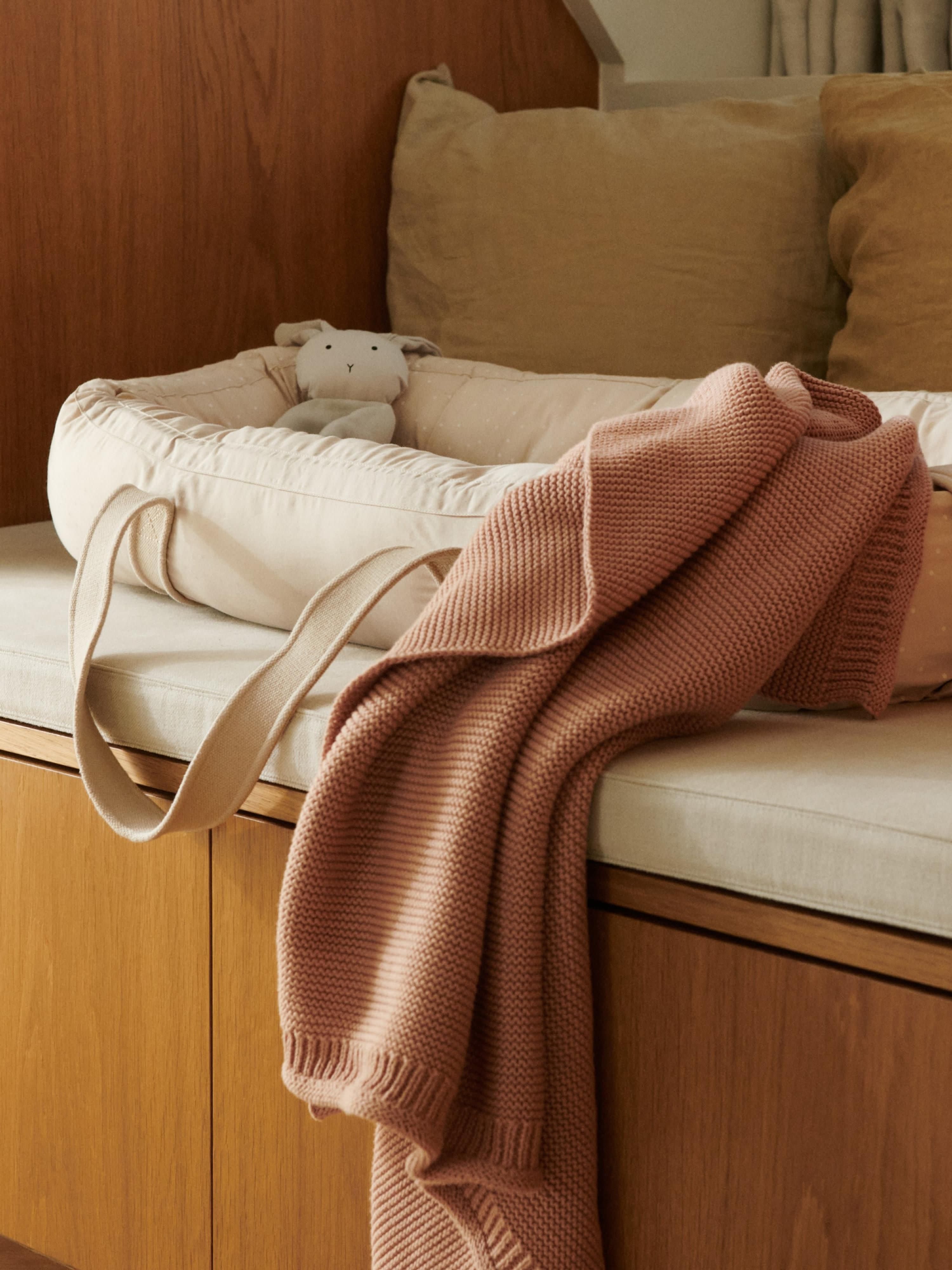 Tragbares Babynest Gro aus Baumwolle