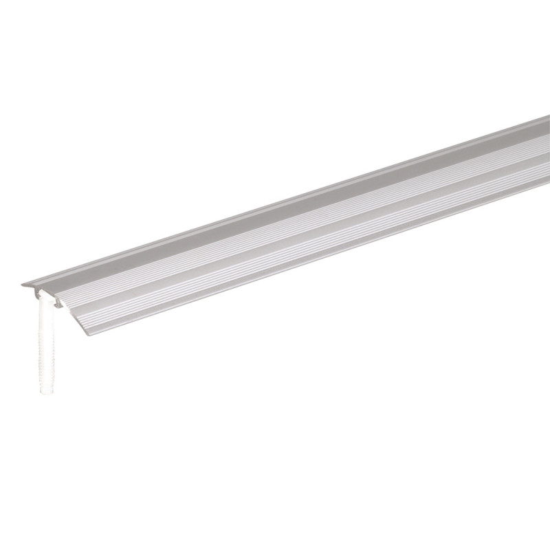 Barre de seuil avec fixation masquée en aluminium argenté 38 x 1,5 mm 0,9 m ALBERTS