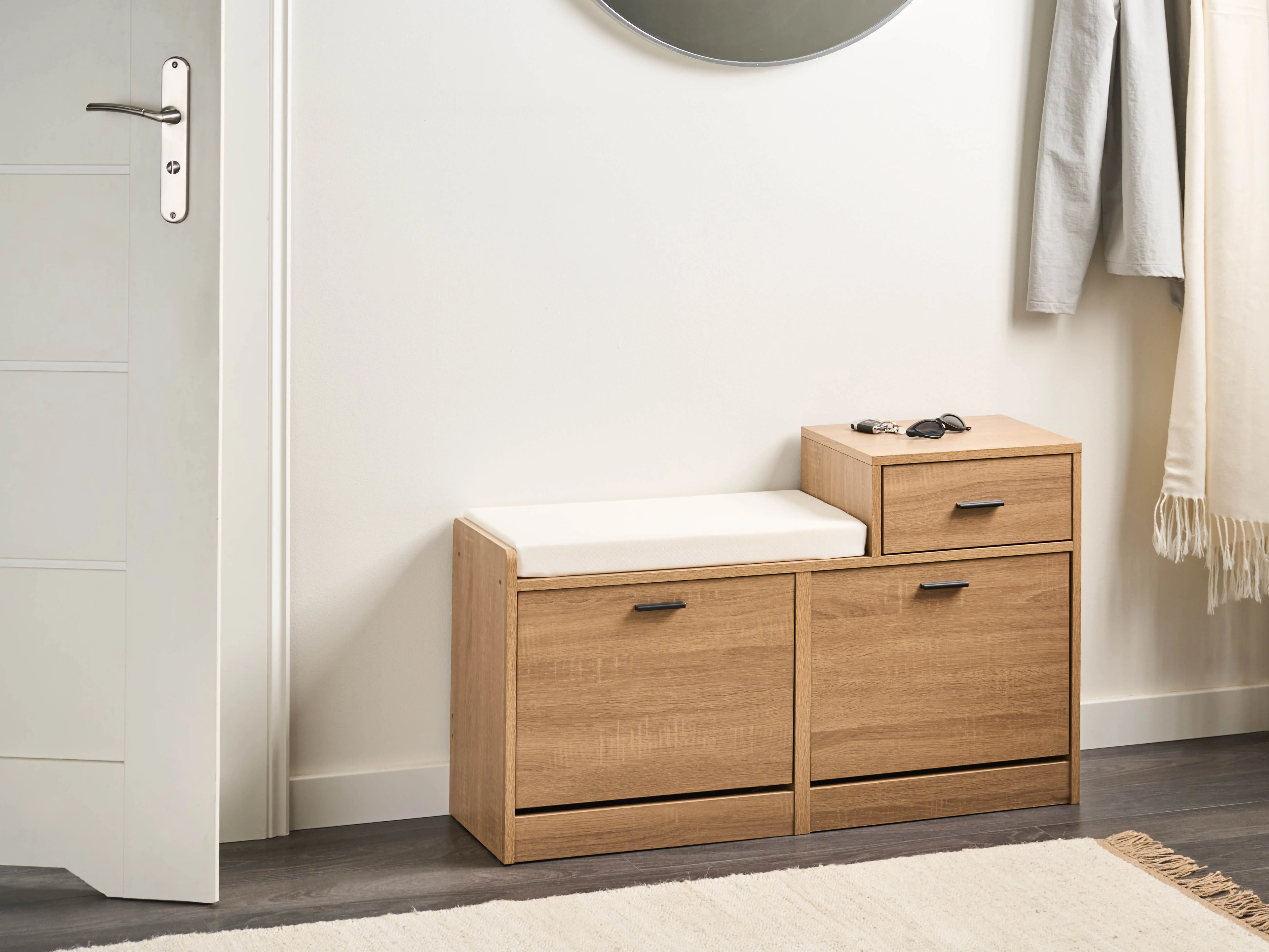 Shoe Storage Cabinet DUBBO Light Brown