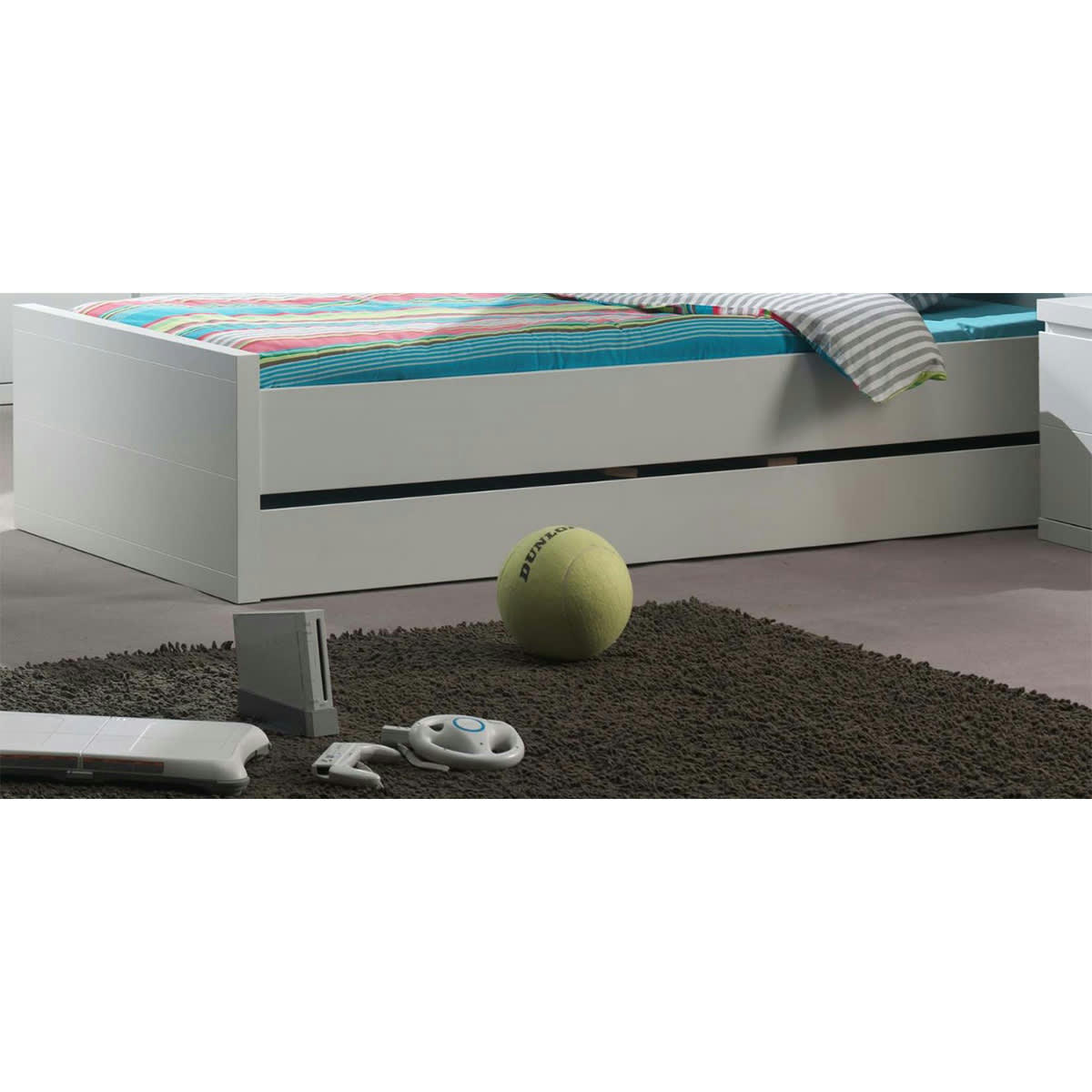 LARA - Tiroir de lit blanc