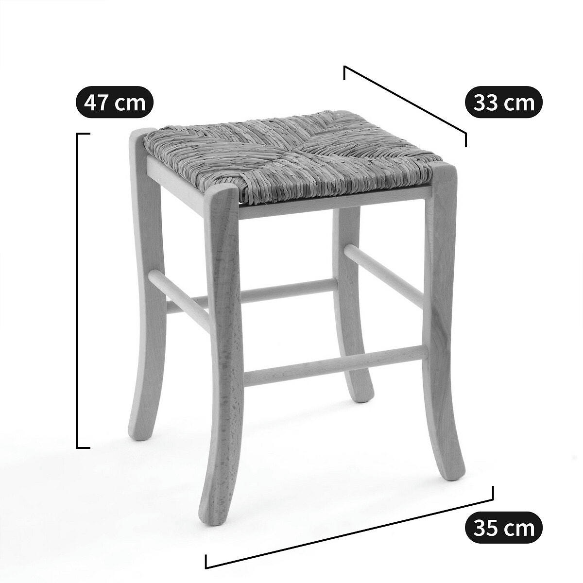 Tabouret paysan hêtre massif, Perrine